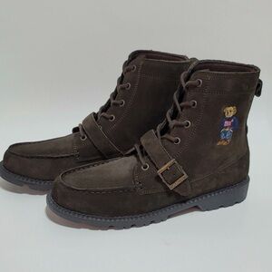 Polo Ralph Lauren Boys Size 4.5 Ranger High II Bear Boots